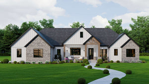 AJ7855-A Modern Farmhouse, 2 to 3 Bedrooms, 2.5 Bathrooms | Plan VD1066 Exterior
