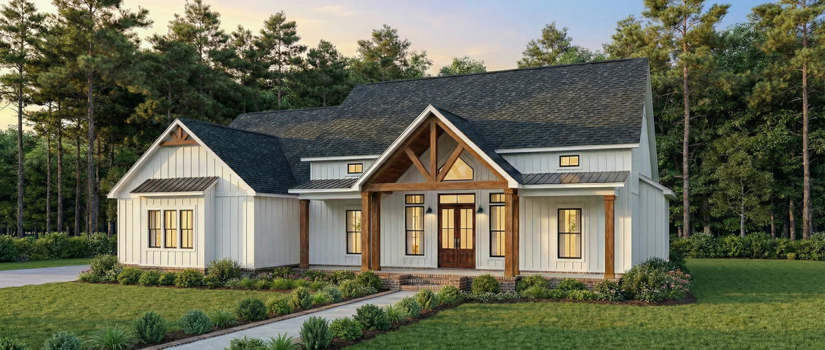 C7576-A Modern Farmhouse, 4 Bedrooms, 3 Bathrooms | Fawn Valley House Exterior-5
