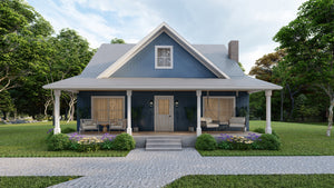 Cozy 2-Bedroom Home Plan with Office and Master Suite