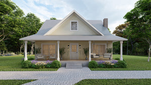 Charming 3-Bedroom Home Plan with Master Suite and Office