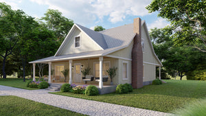 Charming 3-Bedroom Home Plan with Master Suite and Office