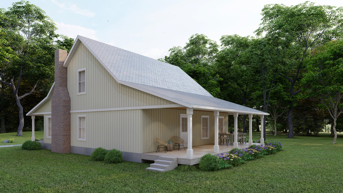 Charming 3-Bedroom Home Plan with Master Suite and Office