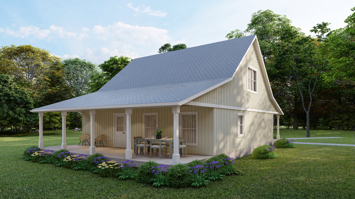 Charming 3-Bedroom Home Plan with Master Suite and Office