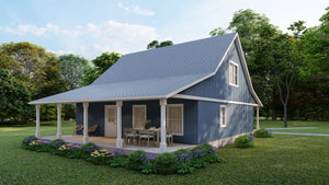 Cozy 2-Bedroom Home Plan with Office and Master Suite