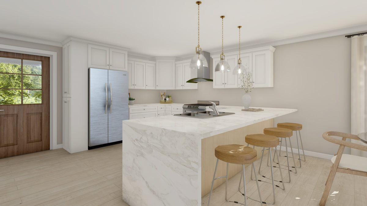 Cozy 2-Bedroom Home Plan with Office and Master Suite