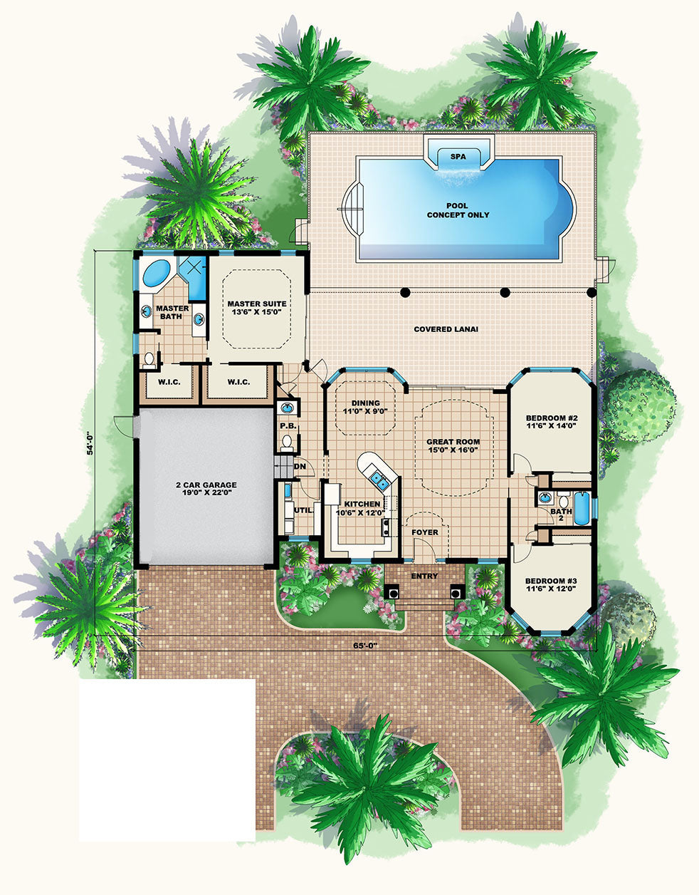 Villa Siena Home Main Floor Plan