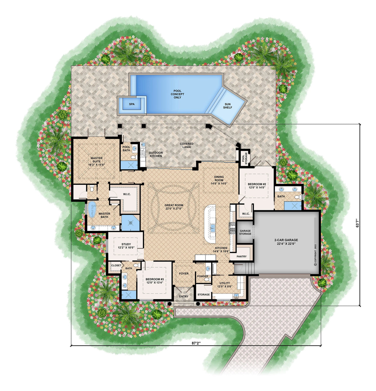 Catalonia House Plan - Archival Designs House Plans, floor plan