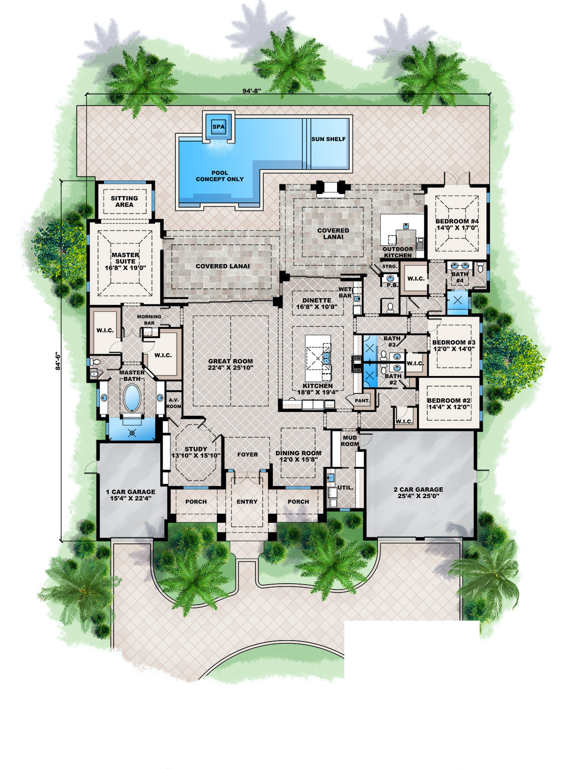 Abacoa House Main Floor Plan