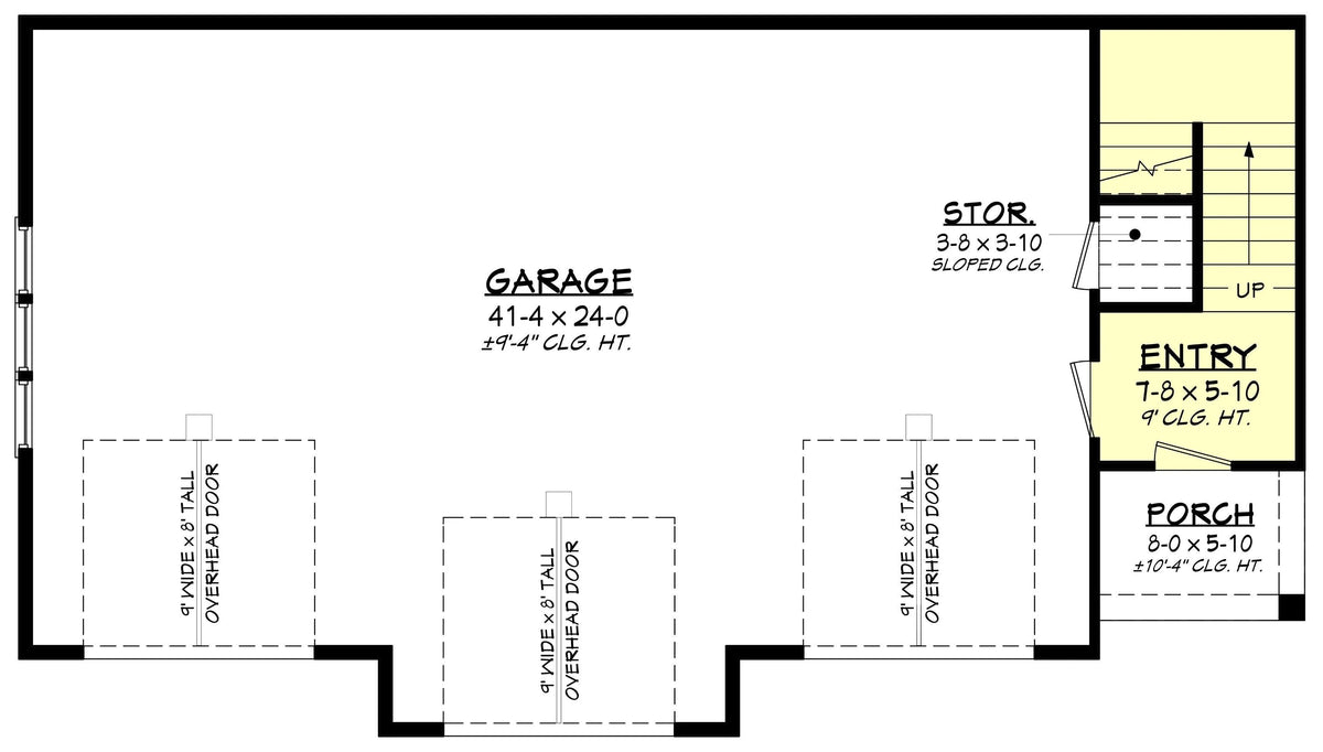 Woodline Garage Plan - Archival Designs House Plans, floor plan