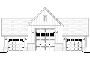 H8124-A Modern Farmhouse RV Garage | Norton Garage Plan Front CAD