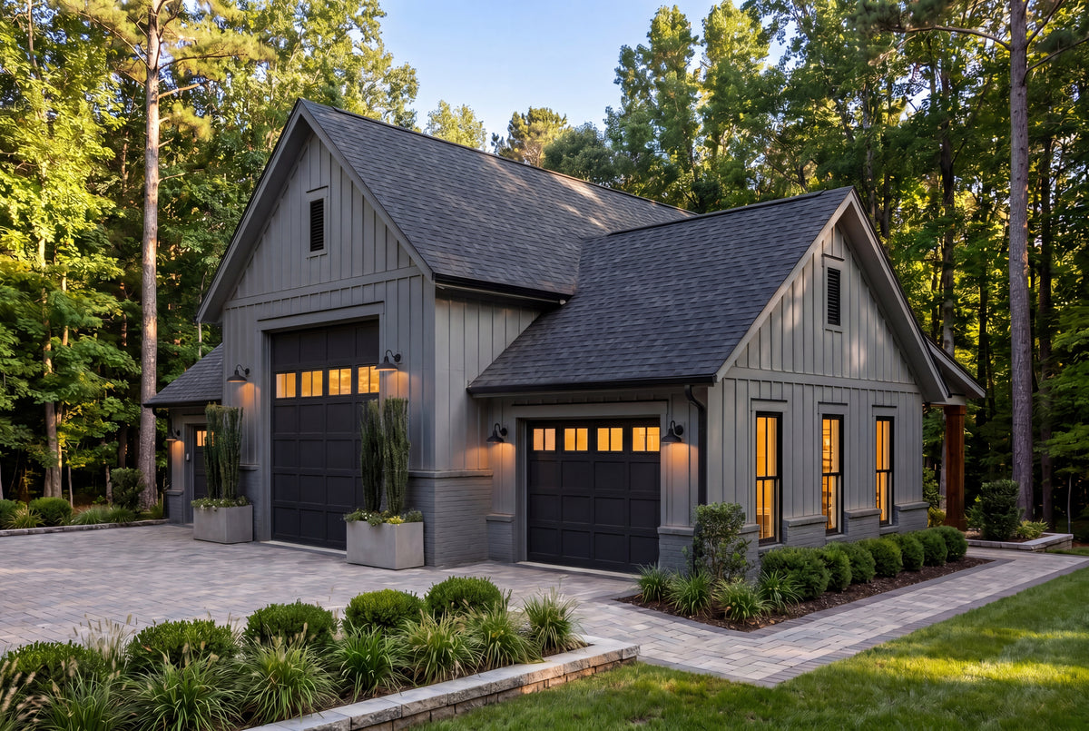 H8124-A Modern Farmhouse RV Garage | Norton Garage Plan Exterior-6