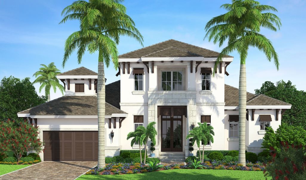 4-Bedroom Transitional Coastal Beach House with 2,731 Sq. Ft. Living Space