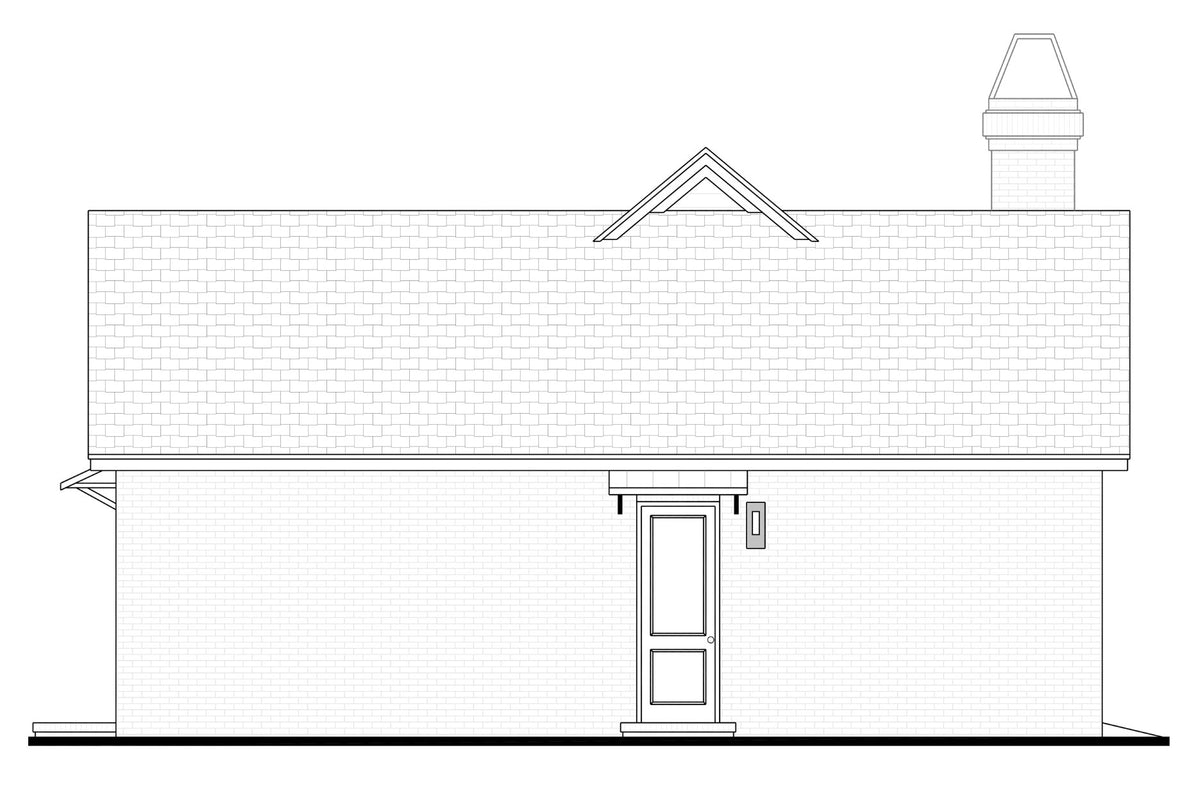 Bentley Pool House Plan House Plan - CAD Rear