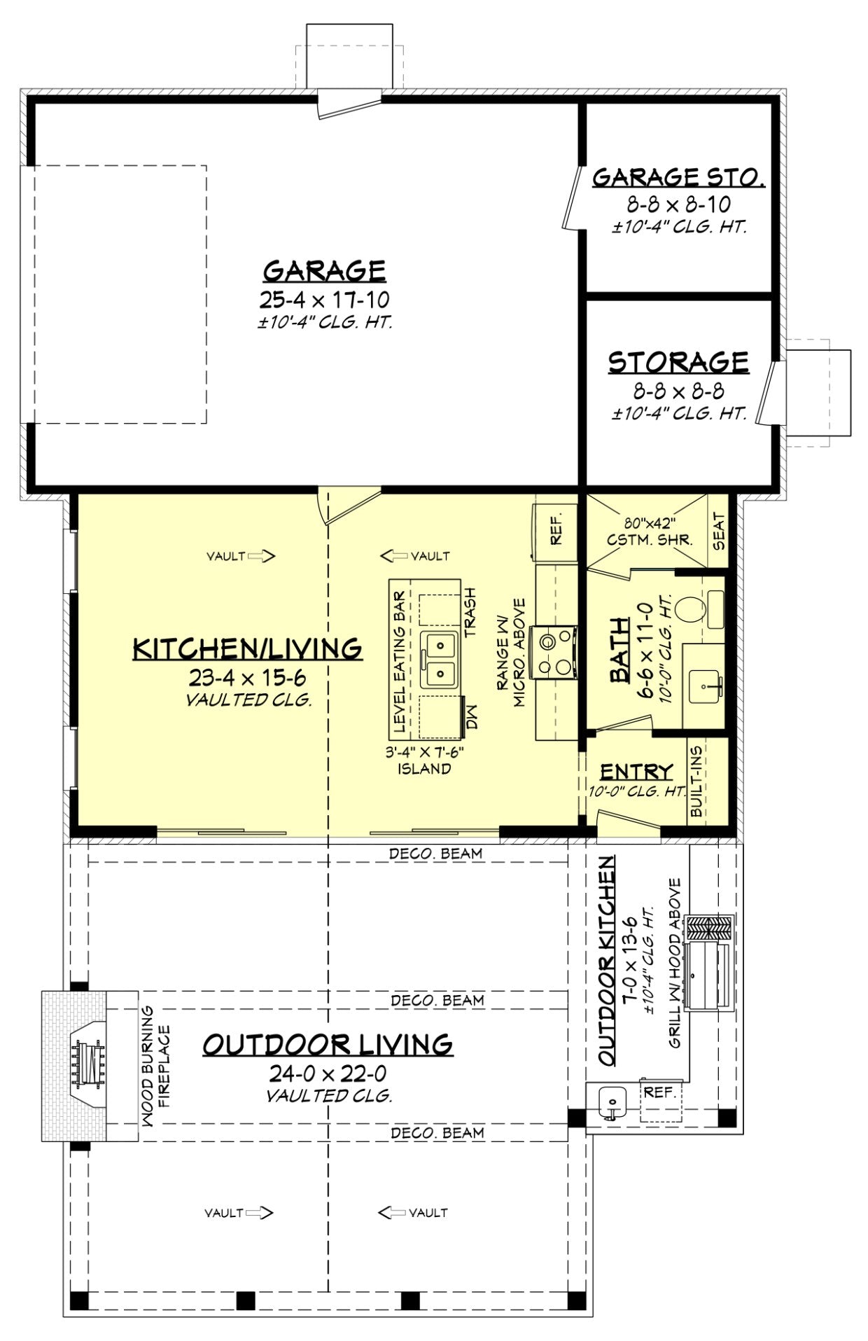 Bentley Pool House Plan House Plan - Front