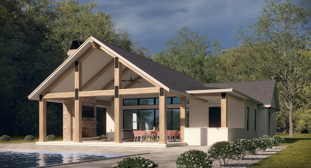 Bentley Pool House Plan House Plan - Front