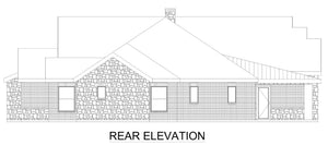 F8062-A Modern Farmhouse, 3 Bedrooms, 2.5 Bathrooms | Glen Rose Rear Elevation