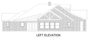 F8062-A Modern Farmhouse, 3 Bedrooms, 2.5 Bathrooms | Glen Rose Left Elevation