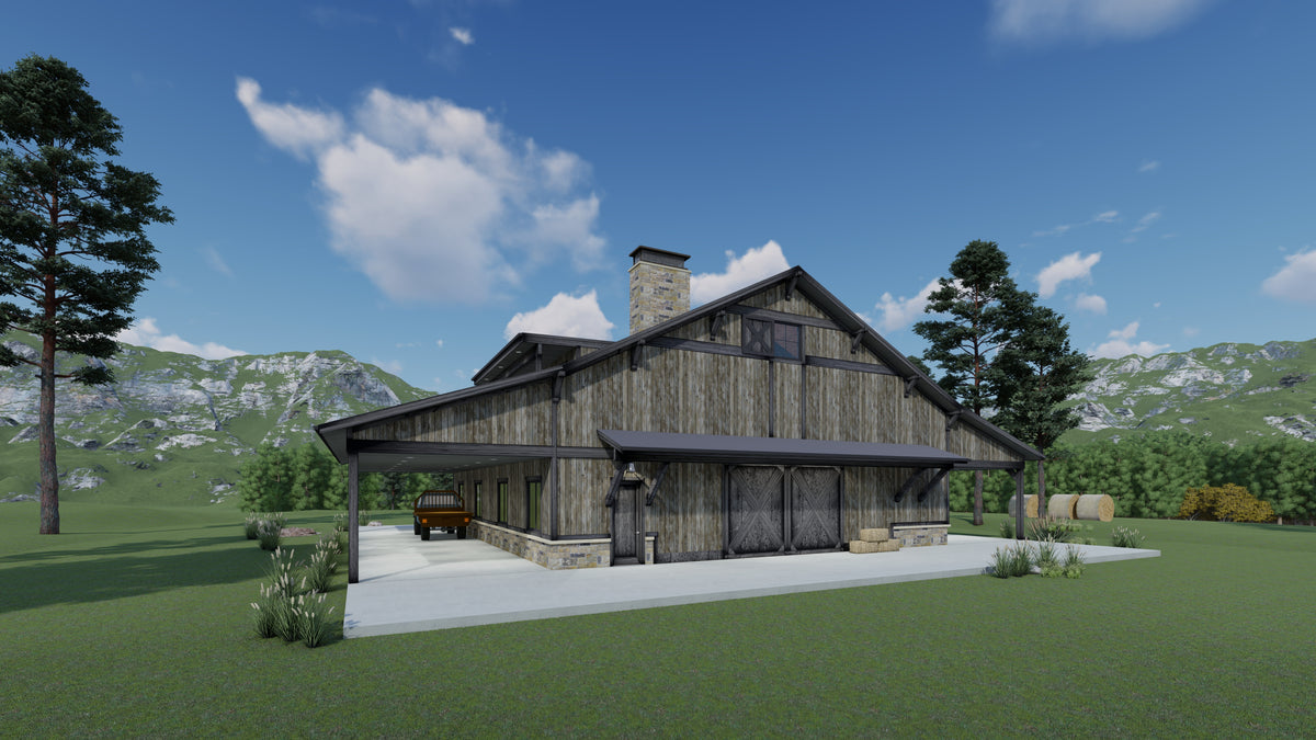 Three-Level Barndominium with Dual Master Suites and Loft Living