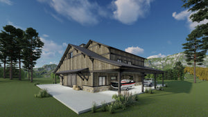 Three-Level Barndominium with Dual Master Suites and Loft Living