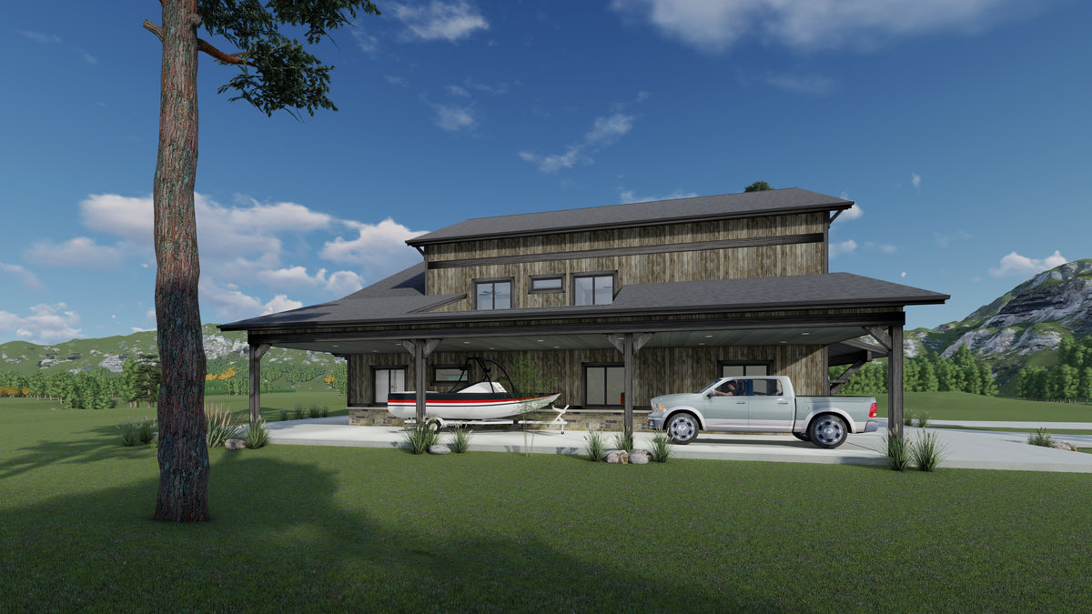 Three-Level Barndominium with Dual Master Suites and Loft Living