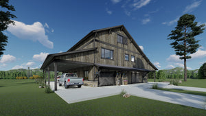 Three-Level Barndominium with Dual Master Suites and Loft Living