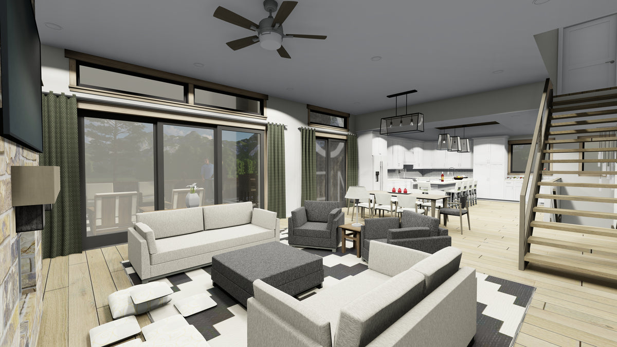 Three-Level Barndominium with Dual Master Suites and Loft Living