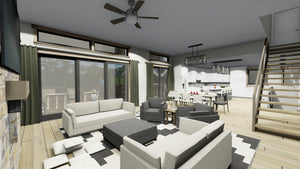 Three-Level Barndominium with Dual Master Suites and Loft Living