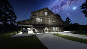 Three-Level Barndominium with Dual Master Suites and Loft Living