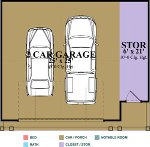 Hudson Home 2Car Garage Floor Plan