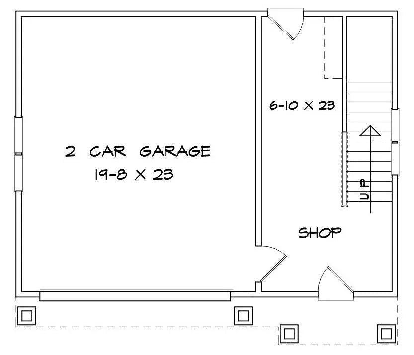 Sylvan Leaf Garage Plan - Archival Designs House Plans