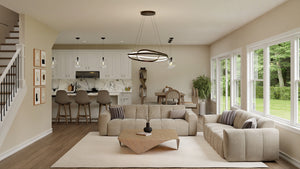 AJ7710-A Modern Farmhouse Great Room, 3 Bedrooms, 2.5 Bathrooms | Plan 1059