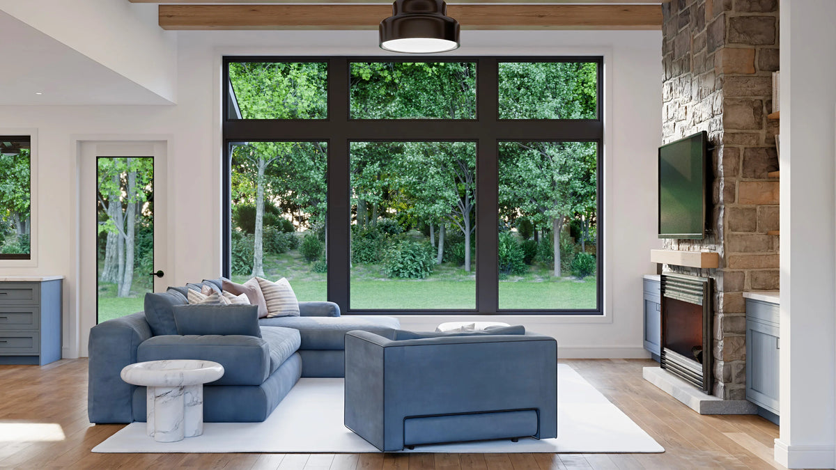 AJ7641-A Modern Transitional House Great Room, 3 Bedrooms, 2 Bathrooms | Plan VD1065 