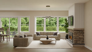 AJ7710-A Modern Farmhouse Great Room, 3 Bedrooms, 2.5 Bathrooms | Plan 1059