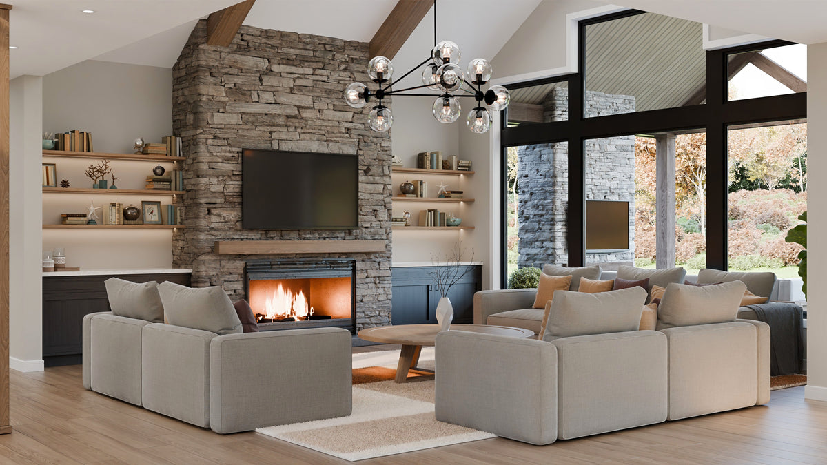 AJ7722-A Modern Farmhouse Great Room, 4 Bedrooms, 4 Bathrooms | Plan 1062 