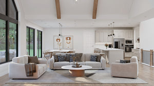 AJ8093-A Modern Farmhouse Great Room, 3 Bedrooms, 2.5 Bathrooms | VD1069 House Plan 