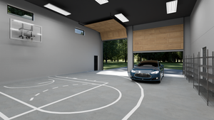 AJ7694-A Barndominium House Garage, 3 Bedrooms, 2.5 Bathrooms | Plan 1036 