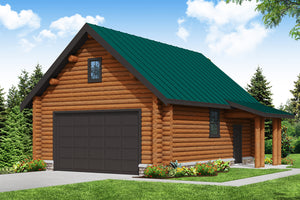 Rustic 3-Bedroom Log Home with Loft and Detached Garage
