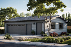 AM7201-A Garage House Front Exterior