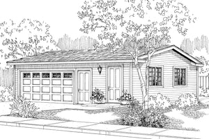 AM7201-A Garage House Front Exterior-1
