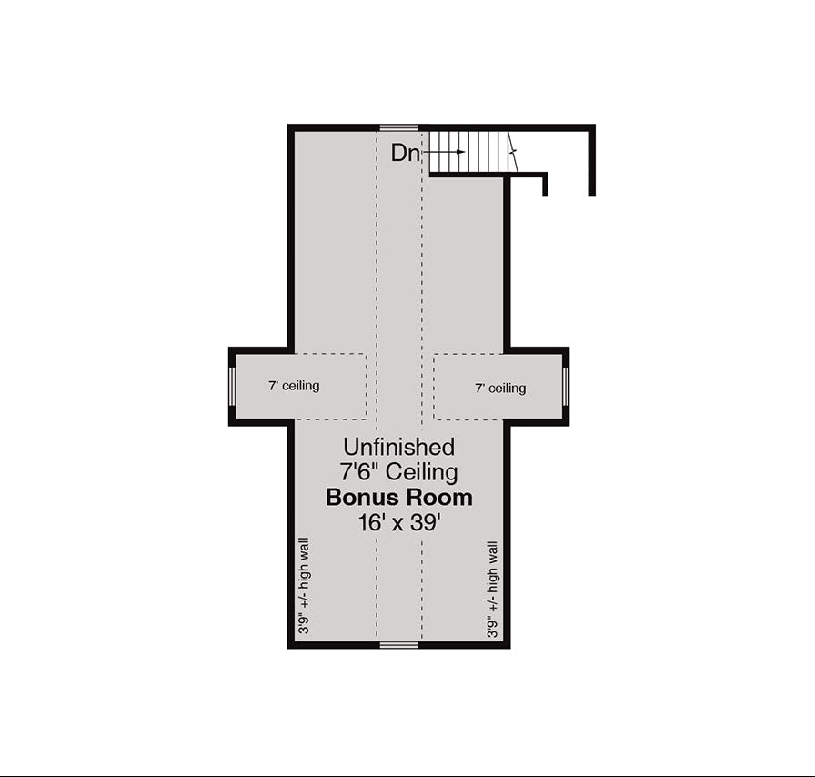 AM7204-A Garage Floor Plan with Bonus Room