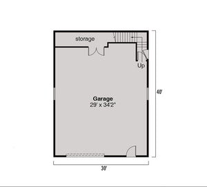 AM7204-A Garage Plan with Bonus Garage Floor Plan