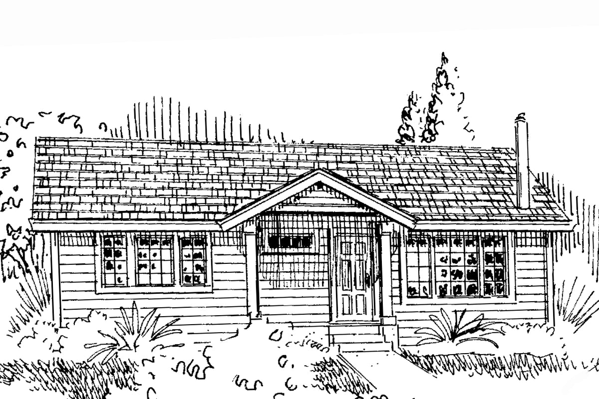 AM7218-A Garage with Living Exterior-Drawing