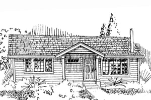 AM7218-A Garage with Living Exterior-Drawing