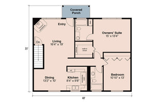 AM7218-A Garage with Living Floor Plan-2