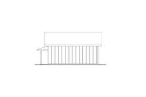 AM7932-A Farmhouse Garage with Bathroom | Plan 20-664 Left Elevation