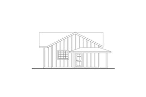 AM7932-A Farmhouse Garage with Bathroom | Plan 20-664 Right Elevation