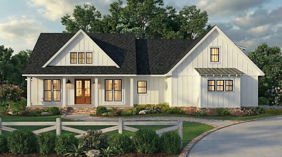 C2364-A Modern Farmhouse, 3 Bedrooms, 2.5 Bathrooms | Georgia House Exterior-1