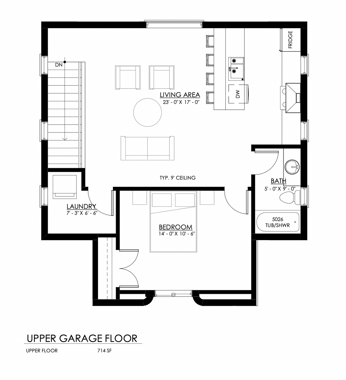 Glen Valley Detached Garage Upper Floor Plan