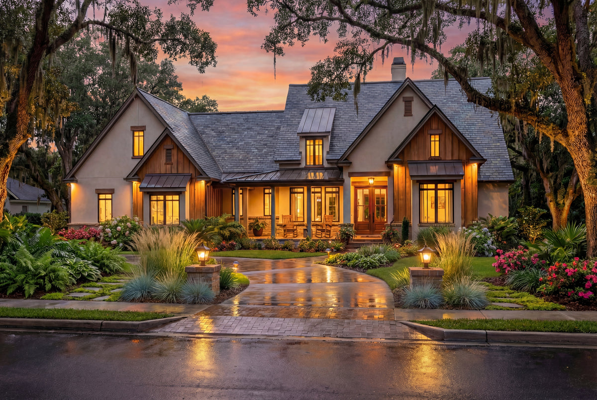 B7779-A Ranch House, 4 Bedrooms, 3.5 Bathrooms | Aurelius House Plan Exterior-4