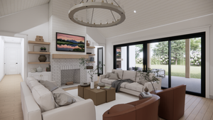 C8154-A Modern Farmhouse House Great Room, 4 Bedrooms, 4.5 Bathrooms | Amaryllis 2 House Plan 